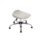 Titan Swivel Junior Stool in grey with chrome base and glides, suitable for size 5-6.