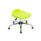 Titan Swivel Junior Stool, Size 5-6, Lime seat, Chrome base, featuring glides.