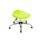 Titan Swivel Junior Stool, Size 5-6, Lime seat, Chrome base, featuring glides.