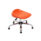 Titan Swivel Junior Stool in orange with a chrome base and glides, size 5-6.