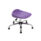 Titan Swivel Junior Stool in Size 5-6, with purple seat and chrome base, featuring glides for stability.