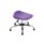 Titan Swivel Junior Stool in Size 5-6, with purple seat and chrome base, featuring glides for stability.