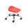 Titan Swivel Junior Stool, Size 5-6, red seat, chrome base with castors. Ideal for kids' spaces.