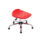 Titan Swivel Junior Stool in red with chrome base and glides, Size 5-6, designed for comfort and mobility.