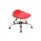 Titan Swivel Junior Stool in red with chrome base and glides, Size 5-6, designed for comfort and mobility.