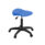 Titan Swivel Senior Stool, Size 5-6, blue plastic seat with black base and castors.