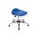 Titan Swivel Senior Stool, Size 5-6, blue seat, chrome base with glides.