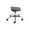 Titan Swivel Senior Stool in black with a chrome five-star base and castors, designed for educational seating.