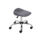 Titan Swivel Senior Stool, Size 5-6, Charcoal seat, Chrome base with castors. Ideal for commercial use.
