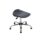 Titan Swivel Senior Stool in Charcoal with Chrome Base and Glides, Size 5-6, ergonomic design.