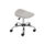 Titan Swivel Senior Stool, Size 5-6, Grey seat, Chrome base with castors.