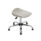 Titan Swivel Senior Stool, Size 5-6, grey seat, chrome base with glides. Ideal for commercial and office use.