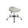Titan Swivel Senior Stool, Size 5-6, grey seat, chrome base with glides. Ideal for commercial and office use.