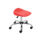 Titan Swivel Senior Stool in red seat with chrome base and castors, size 5-6.