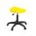 Height-adjustable Titan Swivel Senior Stool with yellow seat, durable black plastic base, and easy-glide castors.