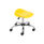 Titan Swivel Senior Stool, Size 5-6, yellow seat, chrome base with castors. Ideal for versatile seating.