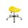 Titan Swivel Senior Stool, Size 5-6, yellow seat, chrome base with glides.