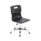 Titan Swivel Senior Chair, Size 5-6, Black seat, Chrome base with glides. Suitable for educational and office use.