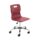 Titan Swivel Senior Chair, Size 5-6, burgundy seat, chrome base with castors.