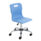 Titan Swivel Senior Chair, Size 5-6, Sky Blue seat, Chrome base with castors.