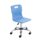 Titan Swivel Senior Chair, Size 5-6, Sky Blue seat, Chrome base with castors.