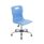 Titan Swivel Senior Chair, Size 5-6, Sky Blue seat, Chrome base with glides.