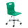 Titan Swivel Senior Chair, Size 5-6, green seat with chrome base and castors. Ideal for classrooms or offices.