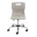 Titan Swivel Senior Chair in light grey with a chrome base and five castors, featuring ergonomic design for classroom use.