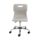 Titan Swivel Senior Chair in light grey with a chrome base and five castors, featuring ergonomic design for classroom use.