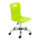 Titan Swivel Senior Chair, Size 5-6, Lime seat with chrome base and casters. Ideal for modern office settings.