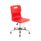 Titan Swivel Senior Chair, Size 5-6, Red seat, Chrome base with glides.