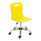 Titan Swivel Senior Chair, Size 5-6, yellow seat with chrome base and castors. Ideal for comfort and mobility.