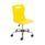 Titan Swivel Senior Chair, Size 5-6, yellow seat with chrome base and castors. Ideal for comfort and mobility.