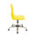 Titan Swivel Senior Chair in yellow with chrome base and glides, designed for versatile classroom seating and lumbar support.