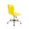 Titan Swivel Senior Chair in yellow with a chrome base and glides, designed for educational seating and lumbar support.