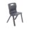 Titan One Piece Chair, Size 4, in charcoal colour, featuring a sturdy plastic construction and angled legs.