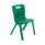 Titan One Piece Chair, Size 4, bright green color, made of durable plastic with a back handle for easy lifting.