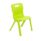 Titan One Piece Chair, Size 4, in vibrant Lime color with a sleek design and sturdy legs.