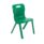 Titan One Piece Chair, Size 5, in vibrant green, featuring a curved backrest and sturdy legs.