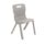 Titan One Piece Chair, Size 5, Grey, featuring a sturdy design with a cut-out back and angled legs.