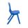 Titan Antibacterial One Piece Chair in blue, durable design, stackable up to 12 high with a carry handle for educational spaces.