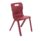 Titan One Piece Chair, Size 6, in Burgundy, featuring a durable plastic design with a comfortable backrest and handle.