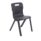 Titan One Piece Chair, Size 6, in Charcoal color, with a modern design and sturdy plastic construction.