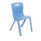 Titan One Piece Chair, Size 6, in Sky Blue, featuring a handle cutout and sturdy legs.