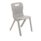 Titan One Piece Chair, Size 6, in grey, featuring a smooth finish and a cut-out handle for easy lifting.