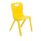 Titan One Piece Chair, Size 6, in vibrant yellow finish with a sturdy design and easy-grab handle.