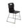 Titan High Chair, Size 3, Black plastic seat with metal frame, designed for durability and safety.