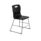 Titan High Chair, Size 3, Black plastic seat with metal frame, designed for durability and safety.