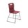 Titan High Chair, Size 3, in burgundy with a molded plastic seat and metal frame.
