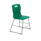 Titan High Chair, Size 3, green plastic seat with a gray metal frame and support bars. Ideal for classroom settings.